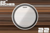 EVANS EMAD HEAVYWEIGHT CLEAR BASS BATTER DRUM HEAD (SIZES 18" TO 26")