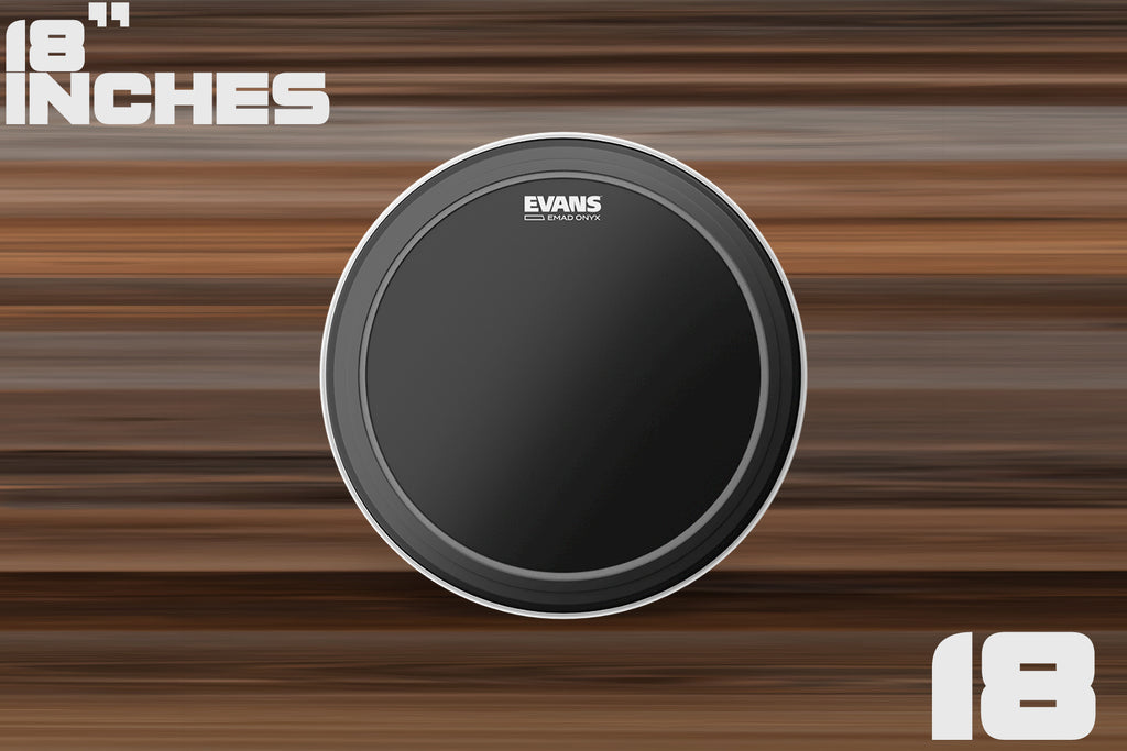 EVANS EMAD ONYX BASS DRUM BATTER HEAD SIZES 18