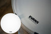 EVANS EQ3-NP COATED WHITE BASS DRUM RESO HEAD NO PORT (SIZES 18" TO 26")