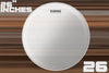 EVANS EQ4 FROSTED BASS DRUM BATTER HEAD (SIZES 18" TO 26")