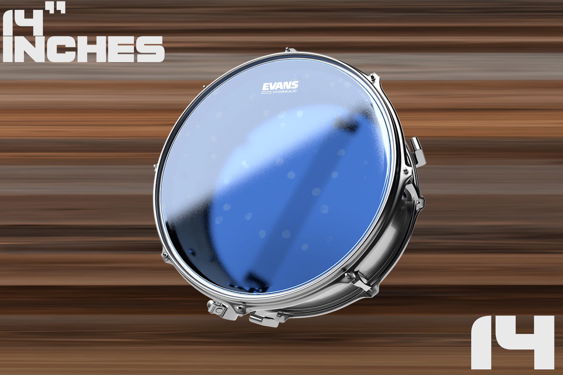 EVANS HYDRAULIC BLUE 14 COATED SNARE BATTER DRUM HEAD Drumazon