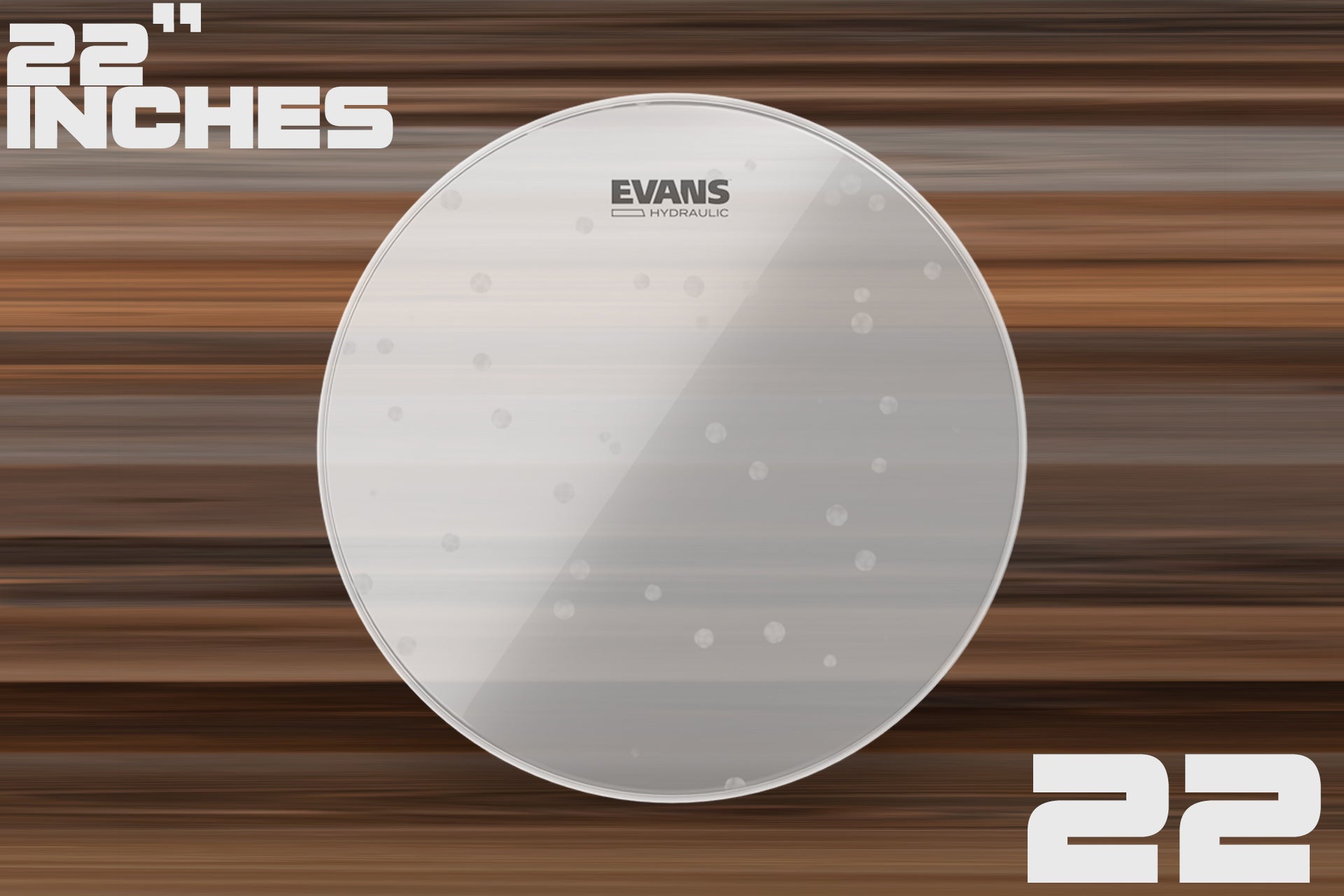 EVANS HYDRAULIC GLASS 22 BASS DRUM BATTER HEAD Drumazon