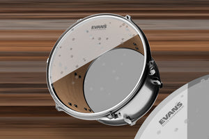 EVANS HYDRAULIC GLASS CLEAR TOM BATTER DRUM HEAD (SIZES 6" TO 20")