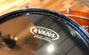 EVANS BLACK CHROME TOM BATTER DRUM HEAD (SIZES 6" TO 18")