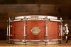 EVETTS 14 X 5.5 JARRAH SNARE DRUM, FIGURED JARRAH VENEER HIGH GLOSS