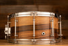 EVETTS 14 X 6.5 TASMANIAN BLACKWOOD SNARE DRUM, BLACKHEART SASSAFRASS HIGH GLOSS VENEER