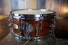 FORD 14 X 6.5 ORGANIC LINE EXOTIC ORANGE COCOBOLO SNARE DRUM, ORIGINALLY MADE FOR MARVIN "SMITTY" SMITH (PRE-LOVED)
