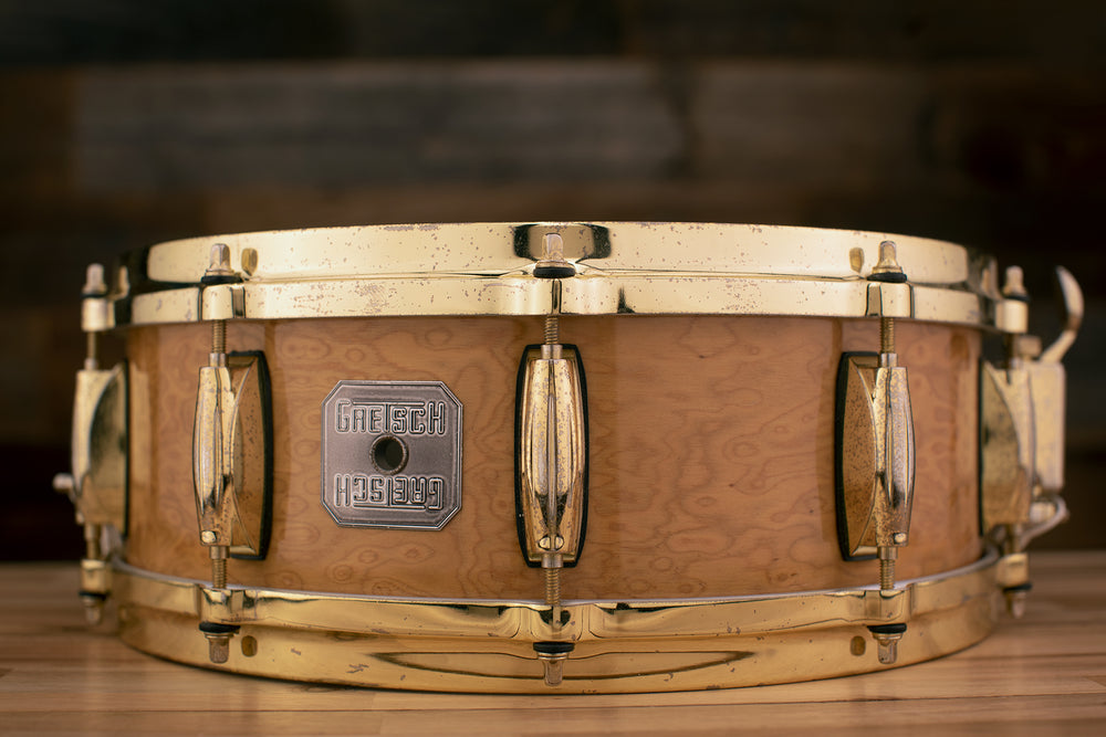 GRETSCH 14 X 5 USA CUSTOM EXOTIC 10 PLY MAPLE SNARE DRUM, RED