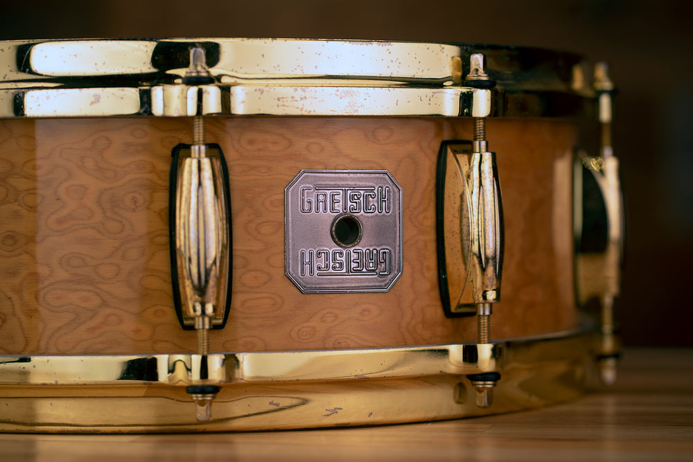 GRETSCH 14 X 5 USA CUSTOM EXOTIC 10 PLY MAPLE SNARE DRUM, RED
