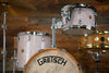 GRETSCH BROADKASTER 3 PIECE BOP DRUM KIT, STANDARD BUILD HARDWARE, VINTAGE WHITE MARINE PEARL