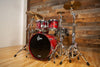 GRETSCH BROADKASTER 4 PIECE DRUM KIT, SATIN WINE RED, GUN METAL FITTINGS, CIRCA 2000-02 (PRE-LOVED)