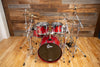 GRETSCH BROADKASTER 4 PIECE DRUM KIT, SATIN WINE RED, GUN METAL FITTINGS, CIRCA 2000-02 (PRE-LOVED)