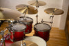 GRETSCH BROADKASTER 4 PIECE DRUM KIT, SATIN WINE RED, GUN METAL FITTINGS, CIRCA 2000-02 (PRE-LOVED)