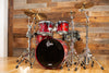 GRETSCH BROADKASTER 4 PIECE DRUM KIT, SATIN WINE RED, GUN METAL FITTINGS, CIRCA 2000-02 (PRE-LOVED)