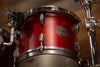 GRETSCH BROADKASTER 4 PIECE DRUM KIT, SATIN WINE RED, GUN METAL FITTINGS, CIRCA 2000-02 (PRE-LOVED)