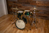 GRETSCH USA CUSTOM 125TH ANNIVERSARY PROGRESSIVE JAZZ 4 PIECE DRUM KIT, CADILLAC GREEN, GOLD HARDWARE (PRE-LOVED)