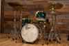 GRETSCH USA CUSTOM 125TH ANNIVERSARY PROGRESSIVE JAZZ 4 PIECE DRUM KIT, CADILLAC GREEN, GOLD HARDWARE (PRE-LOVED)