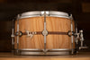 HENDRIX 13 X 7 ARCHETYPE STAVE SERIES ASH SNARE DRUM, NATURAL ASH SATIN WITH WALNUT INLAY