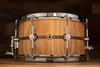 HENDRIX 13 X 7 ARCHETYPE STAVE SERIES ASH SNARE DRUM, NATURAL ASH SATIN WITH WALNUT INLAY