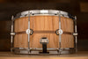 HENDRIX 13 X 7 ARCHETYPE STAVE SERIES ASH SNARE DRUM, NATURAL ASH SATIN WITH WALNUT INLAY