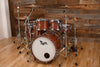 HENDRIX DRUMS PERFECT PLY BUBINGA 5 PIECE DRUM KIT, NATURAL HIGH GLOSS LACQUER