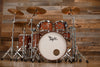 HENDRIX DRUMS PERFECT PLY BUBINGA 5 PIECE DRUM KIT, NATURAL HIGH GLOSS LACQUER