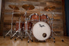 HENDRIX DRUMS PERFECT PLY BUBINGA 5 PIECE DRUM KIT, NATURAL HIGH GLOSS LACQUER