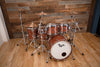HENDRIX DRUMS PERFECT PLY BUBINGA 5 PIECE DRUM KIT, NATURAL HIGH GLOSS LACQUER