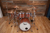 HENDRIX DRUMS PERFECT PLY BUBINGA 5 PIECE DRUM KIT, NATURAL HIGH GLOSS LACQUER