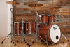 HENDRIX DRUMS PERFECT PLY BUBINGA 5 PIECE DRUM KIT, NATURAL HIGH GLOSS LACQUER