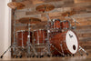 HENDRIX DRUMS PERFECT PLY BUBINGA 5 PIECE DRUM KIT, NATURAL HIGH GLOSS LACQUER