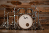 HENDRIX DRUMS PERFECT PLY BLACK WALNUT 5 PIECE DRUM KIT, NATURAL HIGH GLOSS LACQUER