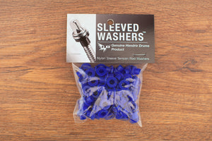 HENDRIX DRUMS BLUE NYLON SLEEVED WASHERS FOR TENSION RODS, 100 PACK