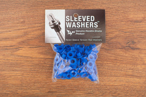 HENDRIX DRUMS LIGHT BLUE NYLON SLEEVED WASHERS FOR TENSION RODS, 100 PACK
