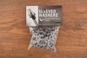 HENDRIX DRUMS LIGHT GREY NYLON SLEEVED WASHERS FOR TENSION RODS, 100 PACK