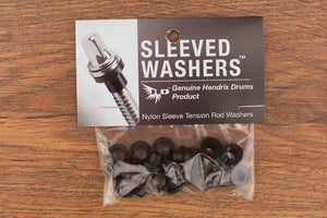 HENDRIX DRUMS BLACK NYLON SLEEVED WASHERS FOR TENSION RODS, 20 PACK