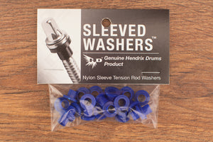 HENDRIX DRUMS BLUE NYLON SLEEVED WASHERS FOR TENSION RODS, 20 PACK