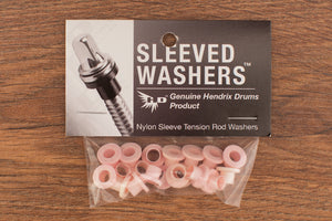HENDRIX DRUMS PINK NYLON SLEEVED WASHERS FOR TENSION RODS, 20 PACK