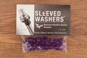 HENDRIX DRUMS PURPLE NYLON SLEEVED WASHERS FOR TENSION RODS, 20 PACK