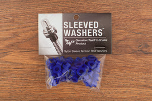 HENDRIX DRUMS BLUE NYLON SLEEVED WASHERS FOR TENSION RODS, 50 PACK
