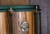 HHG 13 X 7 BOCOTÉ STAVE SNARE DRUM, HIGH GLOSS LACQUER, FOREST GREEN SHIMMER HARDWARE