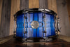 HHG 14 X 7 CONTOURED WHITE ASH STAVE SNARE DRUM, ELECTRIC TO DEEP NAVY BLUE BURST