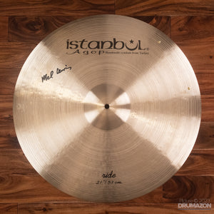 ISTANBUL AGOP 21" MEL LEWIS 1982 SIGNATURE SERIES RIDE CYMBAL WITH RIVETS