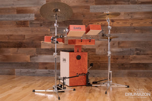 LOOTA PERFORMER 5 PIECE DRUM KIT, WILD CHERRY, WITH RIGHT FOOT PEDAL