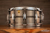 LUDWIG 14 X 6.5 LB417K HAMMERED BLACK BEAUTY SNARE DRUM, BRASS SHELL, BLACK NICKEL PLATED