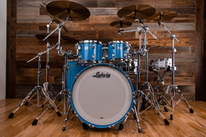 LUDWIG CLASSIC MAPLE 110TH ANNIVERSARY BADGE 4 PIECE MOD DRUM KIT, HERITAGE BLUE