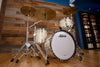 LUDWIG CLASSIC MAPLE 3 PIECE DRUM KIT, DOWNBEAT CONFIGURATION, VINTAGE WHITE MARINE (PRE-LOVED)
