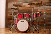LUDWIG CLASSIC MAPLE 7 PIECE DRUM KIT, DIABLO RED LACQUER, MACH LUGS, CUSTOM ORDERED