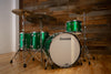 LUDWIG CLASSIC MAPLE ZEP KIT, JOHN BONHAM RE-ISSUE 4 PIECE DRUM KIT, GREEN SPARKLE (PRE-LOVED)