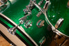 LUDWIG CLASSIC MAPLE ZEP KIT, JOHN BONHAM RE-ISSUE 4 PIECE DRUM KIT, GREEN SPARKLE (PRE-LOVED)